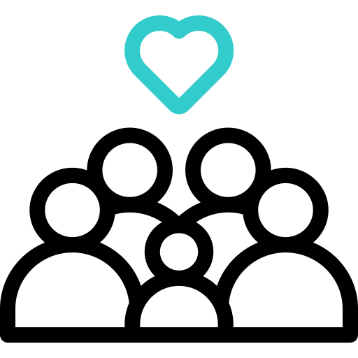 Icona di una famiglia numerosa